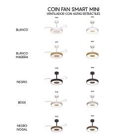 9639 Люстра потолочная-вентилятор COIN FAN MINI SMART