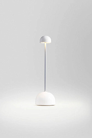 Портативная настольная лампа Sips белый-серебряный