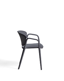 Уличный стул Ania темно-серый пластиковый