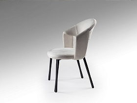 Willy Стул каменно-серый/черный