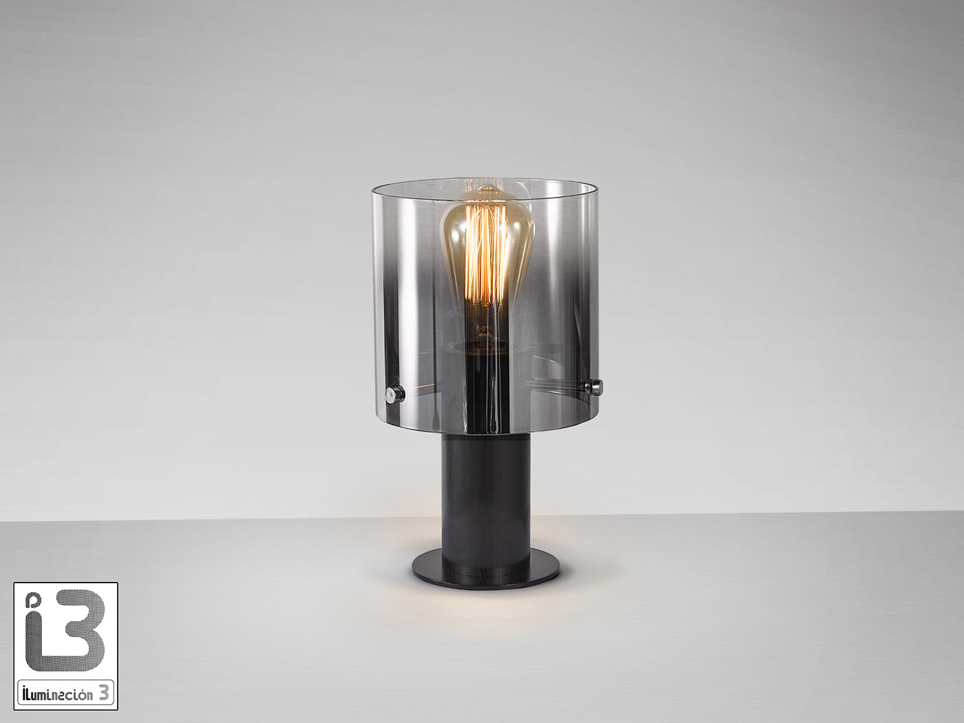 Настольная лампа Venize 1L черный/дымчатый