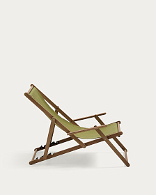 Складное кресло Vilara из акации для улицы салатового цвета