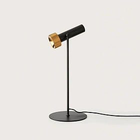 Настольная лампа Focus черный - золотой