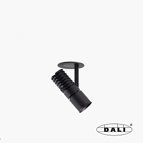 Uno черный/черный встраиваемый прожектор 8W 24° 2700K CRI90 DALI