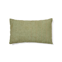 Чехол на подушку Sayema из зеленого хлопка и джута с вышивкой, 30 x 50 см