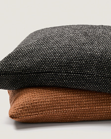 Чехол для подушки Elira из шерсти и хлопка оранжевого цвета 40 x 60 см