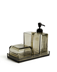 Дозатор для мыла Meris из полупрозрачного светло-коричневого стекла