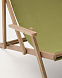 Складное кресло Vilara из акации для улицы салатового цвета