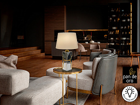 Ocean Настольная лампа 1L хром-золотой