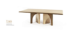 Обеденный стол Utopia Sycamore/Bronzed Brushed Brass