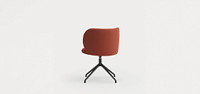 Поворотный стул Mogi кирпичный с черными ножками