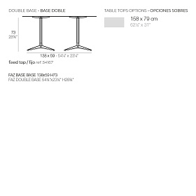 Стол уличный Faz Double 4P