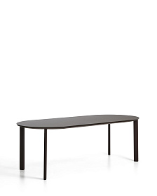 Уличный стол Erice из алюминия и закаленного стекла коричневого цвета, 230 x 100 см