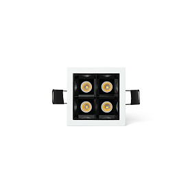 Встраиваемый светильник TROOP 4x2W бело-черный 48є 4000K CRI90