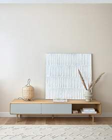 Картина Basilisa в серо-белом цвете 90 x 90 см