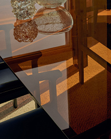 Стол Adularia из коричневого закаленного стекла 200 x 100 см