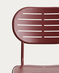 Уличный стул Brai из оцинкованной стали бордового цвета