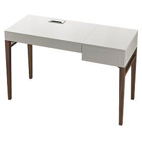 Письменный стол MARBELLA шпон ореха F, матовый лак RAL9002