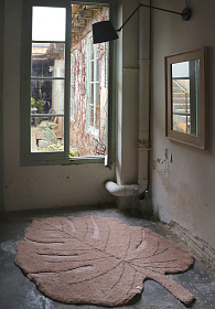 Ковер Лист монстеры - винтажный нюдовый 120*180