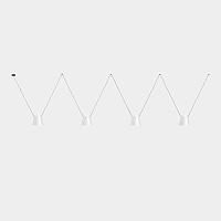 Подвесной светильник Attic Quadruple Conic Shape белый