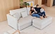 Модульный диван Hector V1 + 4 + V2 + Пуф K