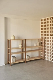 Доп. секция стеллажа Bona 80 cm 4S терракотовый