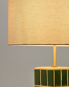 Rue Настольная лампа из зеленой керамики