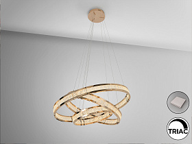Lorian Люстра с 3 кольцами блестящее золото