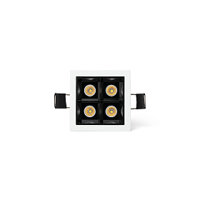 Встраиваемый светильник TROOP 4x2W черно-белый 36є 2700K CRI90