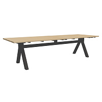 Стол обеденный Alaska TEAK NATURAL-CARBON MATTE 300х100