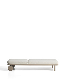 Шезлонг Kionia из алюминия цвета таупе