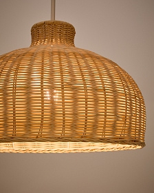 Ennia Абажур из ротанга со светлой отделкой Ø38 см