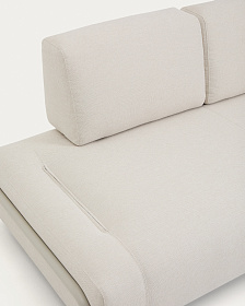 2-местный модуль дивана Compo из шенилла цвета экрю с бежевым каркасом, 200 см