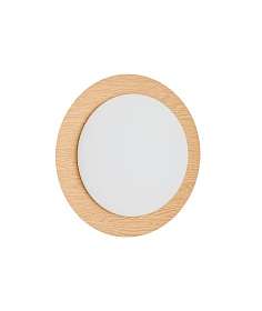 Потолочный светильник Novae из матовой стали с имитацией темного дерева 40 см