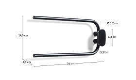 Вешалка для полотенец Arely из черного металла