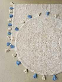 Хлопковый ковер Lillaland COLORFUL WHITE BLUE 120*180