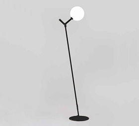 Торшер Atom черный/опаловое стекло