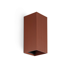 Настенный светильник LUNE квадратный терракотовый с рифлением 2xGU10