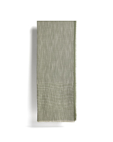 Плед Sareli из зеленой смесовой шерсти 130 x 170 см