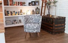 Кресло Peque Wood Legs ткань ALBERO 02 (S.5)