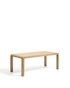 Раздвижной стол Erisia из массива дуба с натуральной отделкой, 200 (280) x 100 см