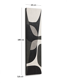 Абстрактная черно-белая картина Onure, 45 x 180 см