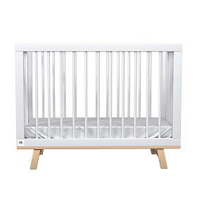 Кроватка для новорожденного Lillaland - модель Lilla Aria (НИК23) белая/дерево