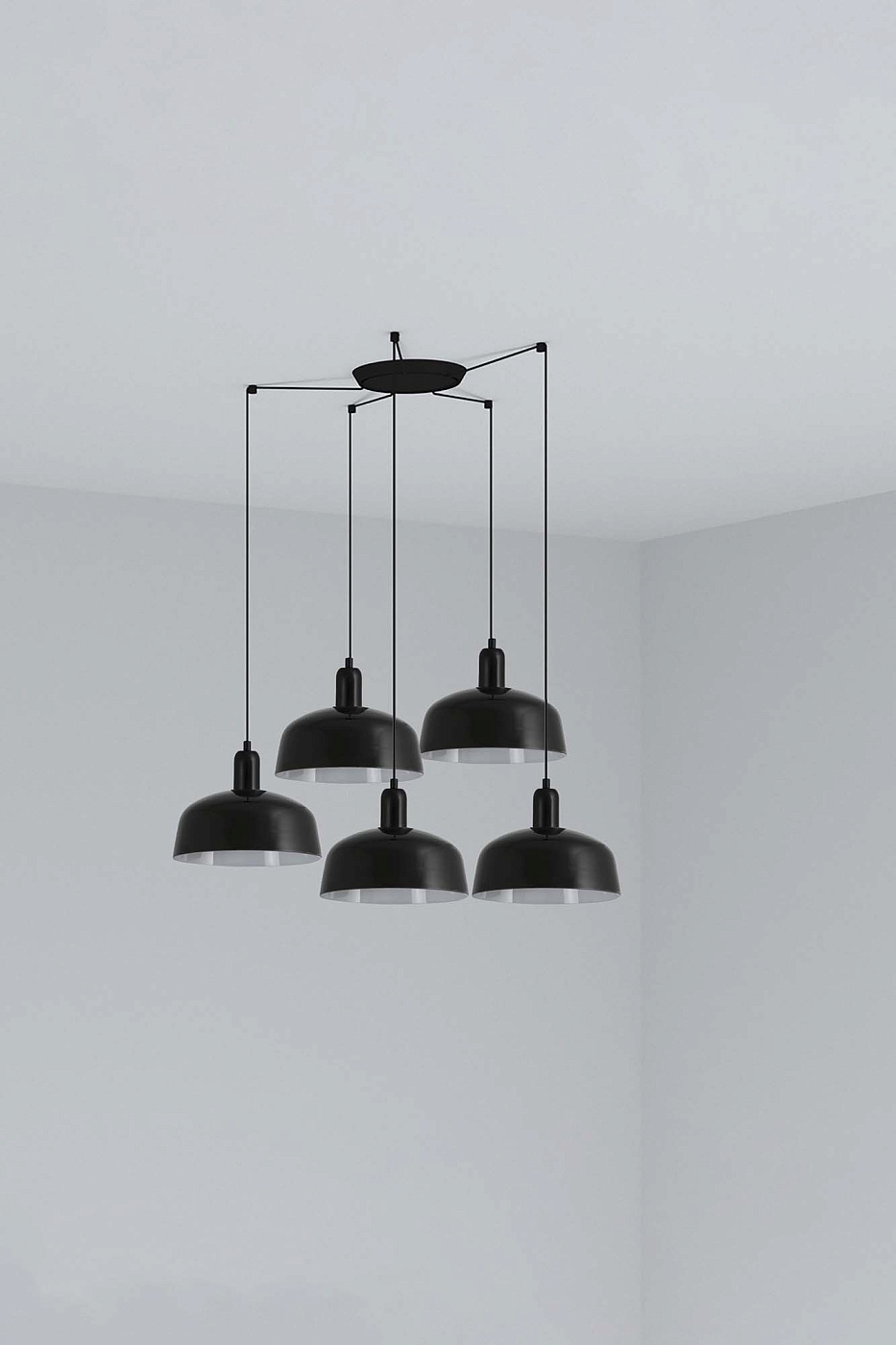 Подвесной светильник Tatawin M 5L черный