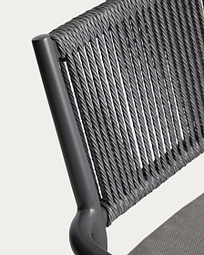 Уличный стул Argasi из алюминия графитового цвета и веревки