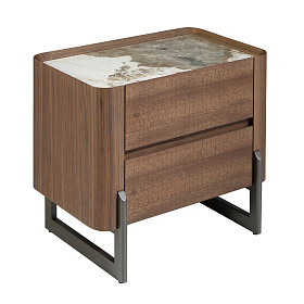 Прикроватная тумбочка 7152/437-U из ореха и керамики