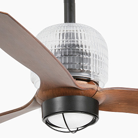 Потолочный вентилятор Deco Fan LED черный/деревянный
