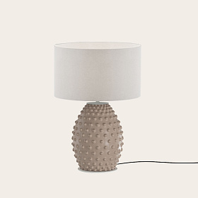 Настольная лампа Cactus NAC135/1 белый металл с абажуром 801011/31