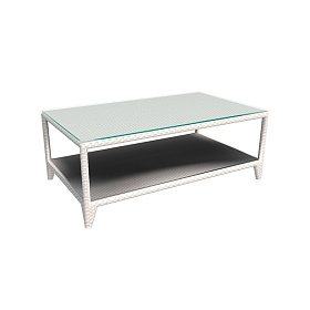 MALTA стол журнальный SUPER WHITE накладное стекло