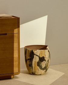 Коричневая керамическая ваза Dirva, 38 см